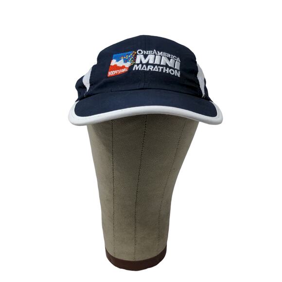 Indy 500 Festival One America Mini Marathon Embroidered  Strapback Hat Blue - Picture 1 of 10